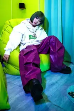 GALFY (ガルフィー) 犬皮カラフルパンツ PURPLEのサムネイル