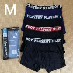 メンズ　ボクサーブリーフ　プレイボーイ　４枚　Ｍ