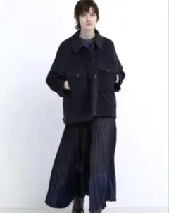 新品★UNIQLO:C プリーツカラーブロックスカート　ユニクロ