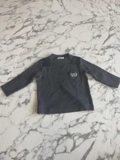 ファミリア　ダークグレー 長袖カットソー ポケット付き