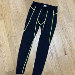 ワークマン コンプレッションタイツ レギンス ブラック×イエロー　Mサイズ