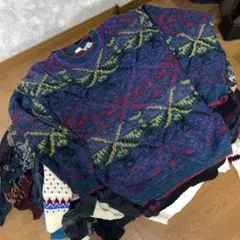 24 アメリカ古着　柄ニットセーターのみUSA製あり30着セットまとめ売り