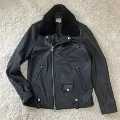 極上品　FREAK'S STORE ダブルライダース　黒　M ボア取り外し可