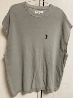 U.S. POLO ASSN. グレー ベスト Mサイズ