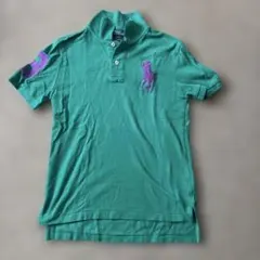 Ralph Lauren グリーンポロシャツ S (8) 130〜140