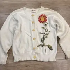 ピンクハウス　花柄刺繍 ニット　カーディガン