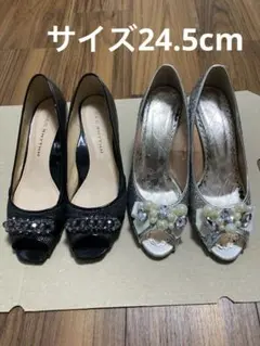 ビジュー付きキラキラパンプス　2個セットのサムネイル