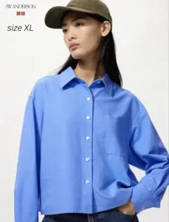 【男女兼用】　ユニクロ　JW ANDERSON オックスフォードシャツ　ブルー