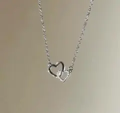 【新品】ハート形 ダイヤモンド風ネックレス