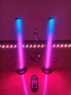 LED RGB ゲームライト スタンドライト 多色 リモコン付き ジャンク
