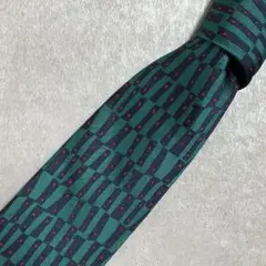 【1本買ったら1本無料】Paul Stuart ネクタイ　グリーン　総柄　日本製
