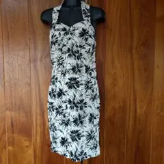 ZAZIEボレロ付ホルターネックワンピース