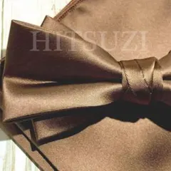 ☆蝶ネクタイ　チーフ　ブラウン　新郎スーツモーニングフォトウェディングlfs