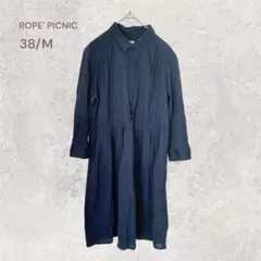 ロペピクニック　半袖切り替えシャツワンピース　シンプルベーシック　フォーマル