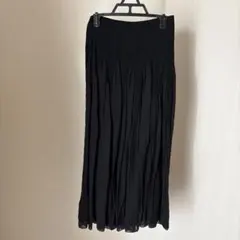 【プリーツロングスカート】　 　　　　　《ブラック￼》　《Ｆサイズ》