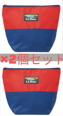 LEE 25年10月号 付録 LLBean バイカラーポーチ　×2個セット