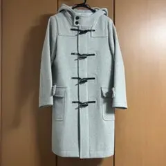 グレー ダッフルコート フード付き