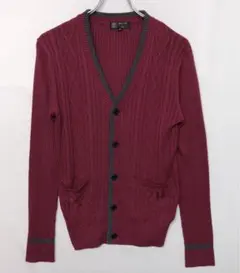 平成 00's古着 MICHEL KLEIN ケーブル編みニットカーディガン