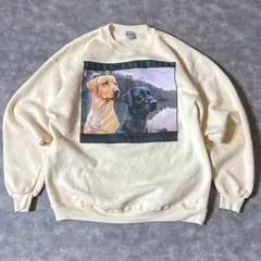 L*✧様 90s USA製 DUCKS UNLIMITED 犬 アニマル スウェ