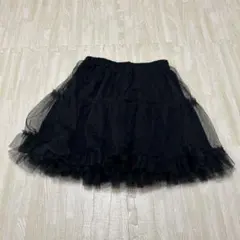 チュールスカート 140 ブラック