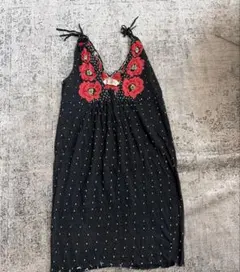 ミュベール　花柄刺繍　ニット　ワンピースのサムネイル