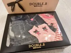 DOUBLE.B デニムオーバーオールセット