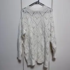 Alley by wcloset レース編みニットセーター Fサイズ