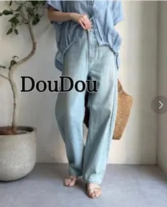 極美品✨DouDou カーブデニム サックスブルー Mのサムネイル