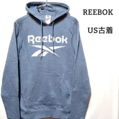 US古着　リーボック　ロゴプリントパーカー　スウェット　トレーナー　アメリカ古着