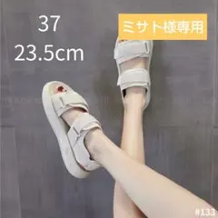 ミサト様専用②　厚底サンダル 白37 レディース シューズ スポーツサンダル