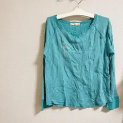 Faded Glory ターコイズ 長袖Tシャツ XL