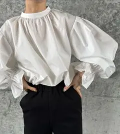 selectMOCA by sonボリュームギャザーキャンディースリーブブラウス