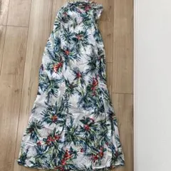 トロピカルフラワー柄 マキシドレス
