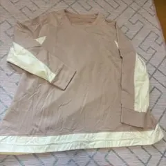 ベージュ・クリーム色 長袖Tシャツ Lサイズ