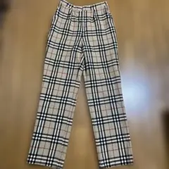 バーバリー　パンツ　ベージュ×ノバチェック　レディースM