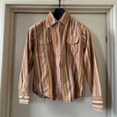 昭和レトロ　コーデュロイレディース長袖シャツ