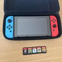Nintendo Switch 本体 青/赤 + ゲームソフト5本