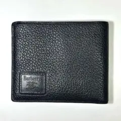 Burberrys レザーロゴパッチ シボ ノバチェック 二つ折り財布 ブラックのサムネイル