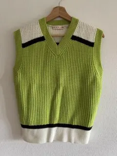ユニクロ MARNI リブ編みVネックニットベスト