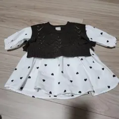 petitmain ハート刺繍ワンピース ベストセット