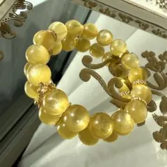 【最高品質】ビタミンカラーのゴールデンマイカ✨️ブレスレット✨