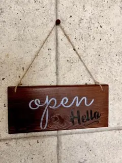 木製 OPEN／CLOSED サインプレート