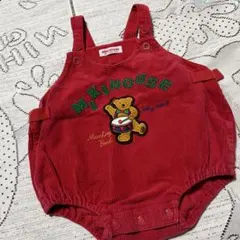 【レア 美品】ミキハウス MIKIHOUSE ダルマオール クマ 赤 レッド レア 美品】ミキハウス MIKIHOUSE ダルマオール クマ 赤 レッド