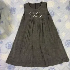 BeBe べべ　ノースリーブ ワンピース 120 グレー　ジャンパースカート