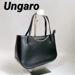 Ungaro フォーマルバッグ ハンドバッグ レザー 三日月金具 ブラックのサムネイル