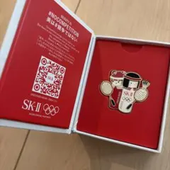 SK2 こけし　ピンバッジ　東京オリンピック2020 バトミントン　非売品のサムネイル