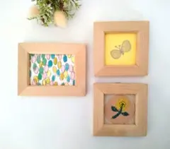 ミナペルホネン　ファブリックフレーム　３点セット　ナチュラル　春色