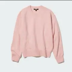 UNIQLOユニクロプレミアムラムクルーネックセーターピンクM