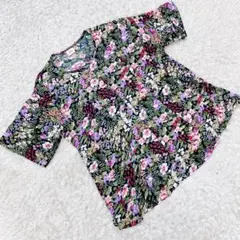 レディース ファッション 半袖 トップス ゆったり M Ｌ 綿100％ 花柄