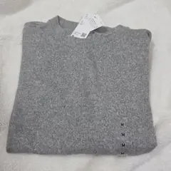 UNIQLO ソフトニットフリースクルーネックT 　Gray　M